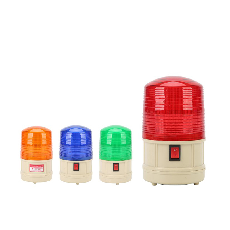 Battery powered 80mm mounting diameter revolving screw fixing magnetic suction led warning flash light with Buzzer