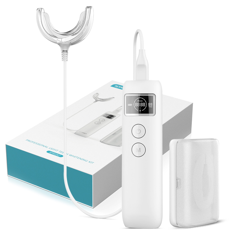 Teeth Whitening Care Instrument Nano LED Blue Cold-Light Accelerator Tray Teeth Whitener for Sensitive Teeth, Gums, Braces Care