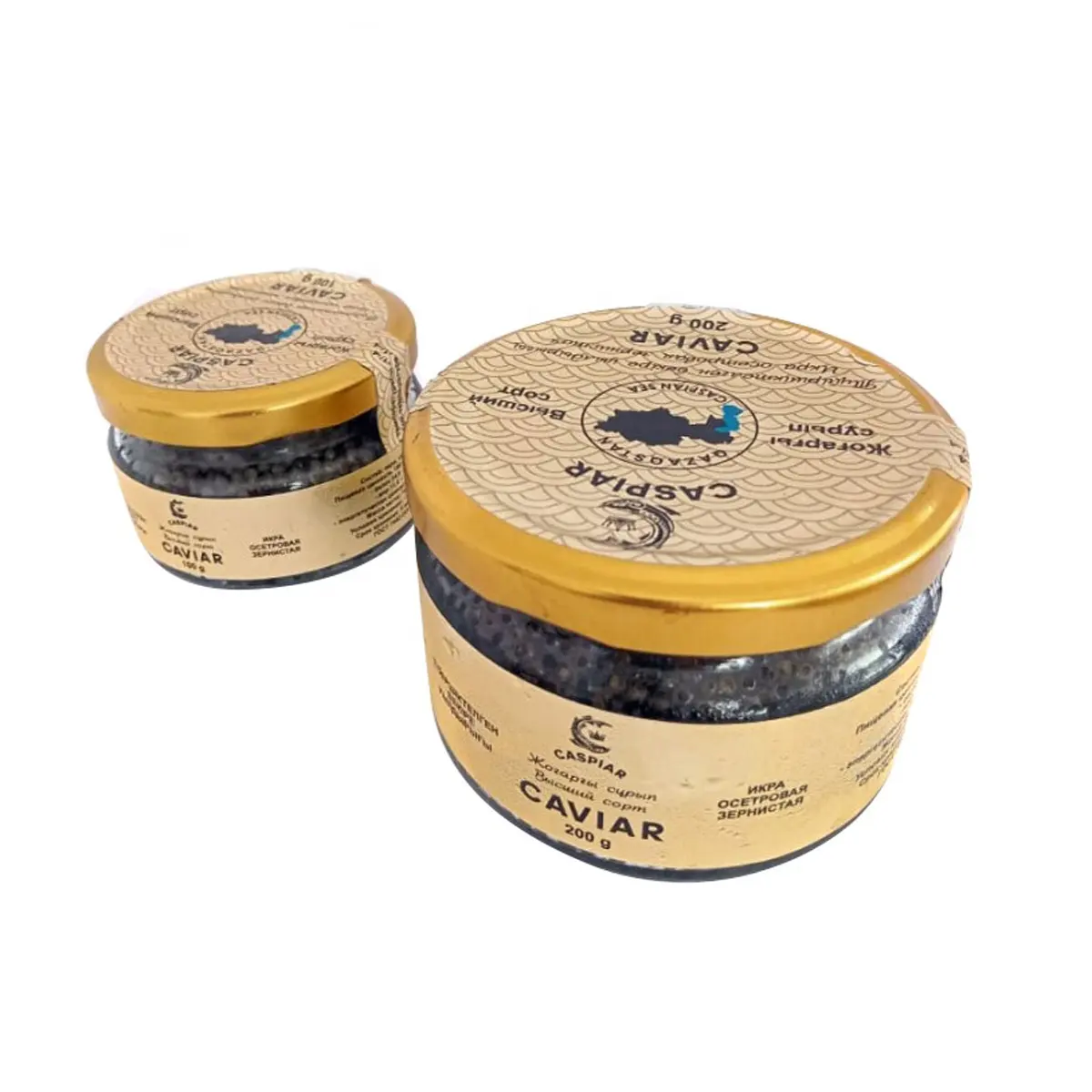 Eco Product Culinary delight sturgeon caviare pre-packed in jar from fish farm