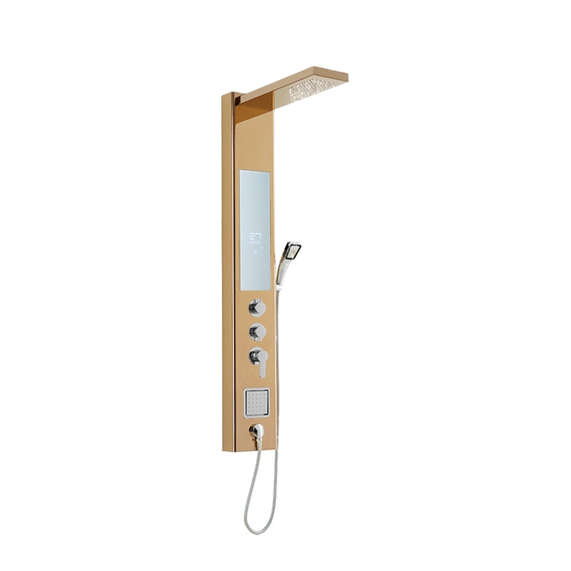 Bathroom stainless steel rainfall shower head Hydroelectric Shower panel Shower Sets