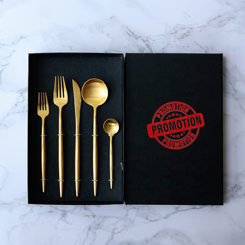 Hot selling!!! Custom Popular flatware set spoons and forks stainless steel black and gold cutlery sets