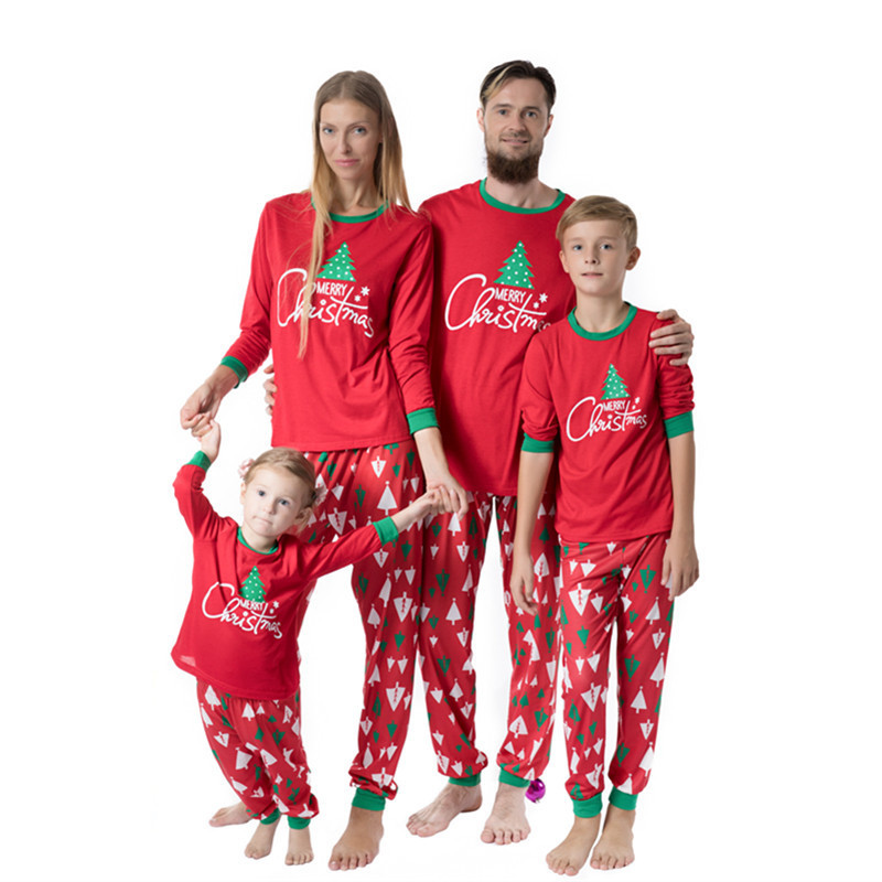 Hot Selling Christmas Sleepwear For Women Custom Family Spring winter Wholesale home wear set in stock