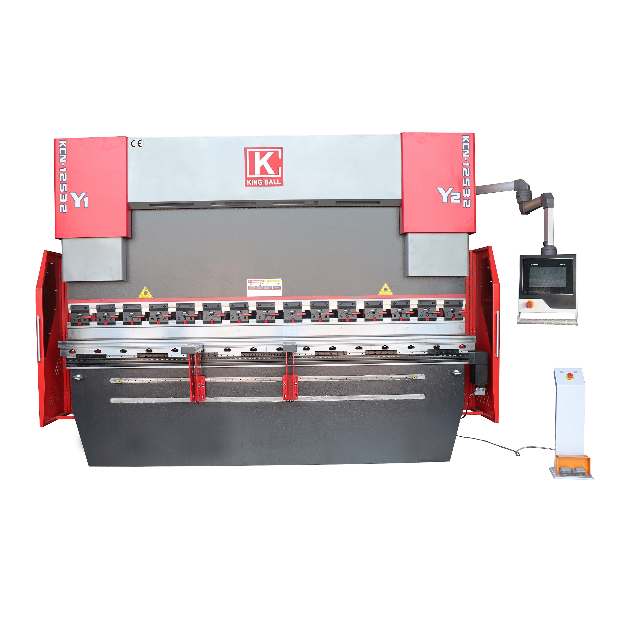 125t 4meters hydraulic cnc press brake 4+1 axes with crowning working table DA53T CNC press brake