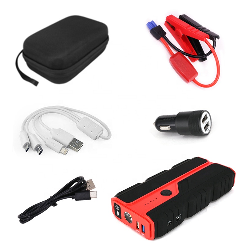 Фабрика Портативный 16000mah Телефон банк питания батарея пиковая 1600A 12V Led свет автомобиля Стартер скачка