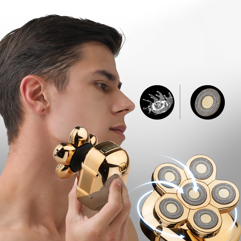 The new 4d electric digital six-blade full washable rechargeable six-in-one beard electric shavers