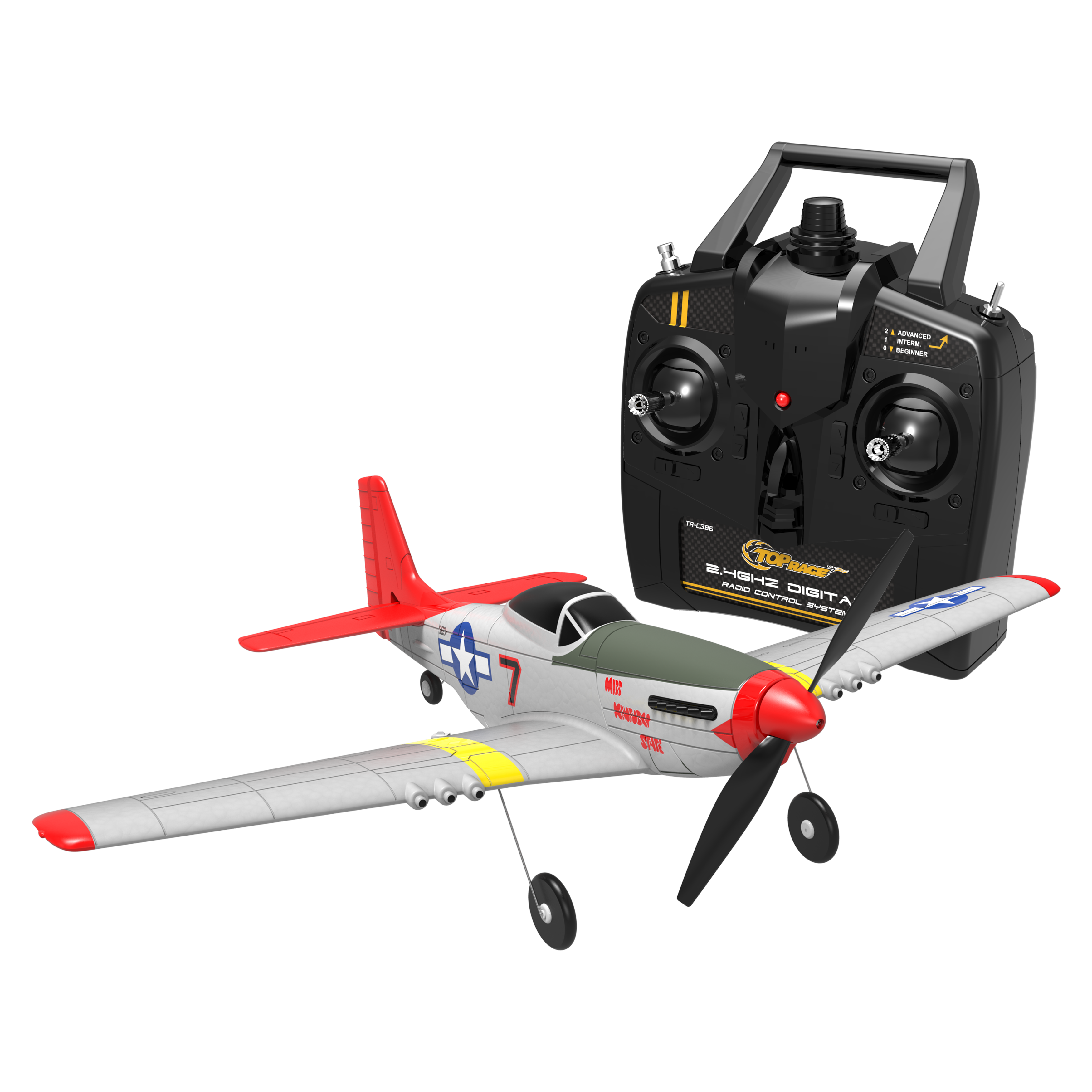 Пульт дистанционного управления для начинающих, P51d Mustang XPilot, аэродинамика, одна кнопка, 761-5 RTF