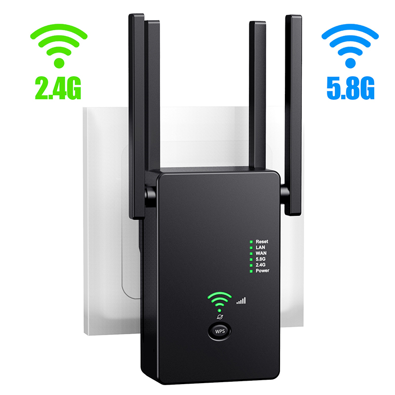 Длинная дистанция wifi расширитель сети усилитель wifi диапазон AP/ретранслятор/маршрут/режим моста 1200 Мбит/с расширитель Wi-Fi