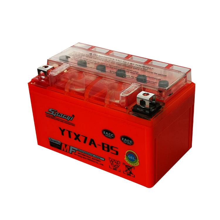 YTX7A-BS 12v 7ah waterproof motorcycle lithium electric large capacity motorcycle battery