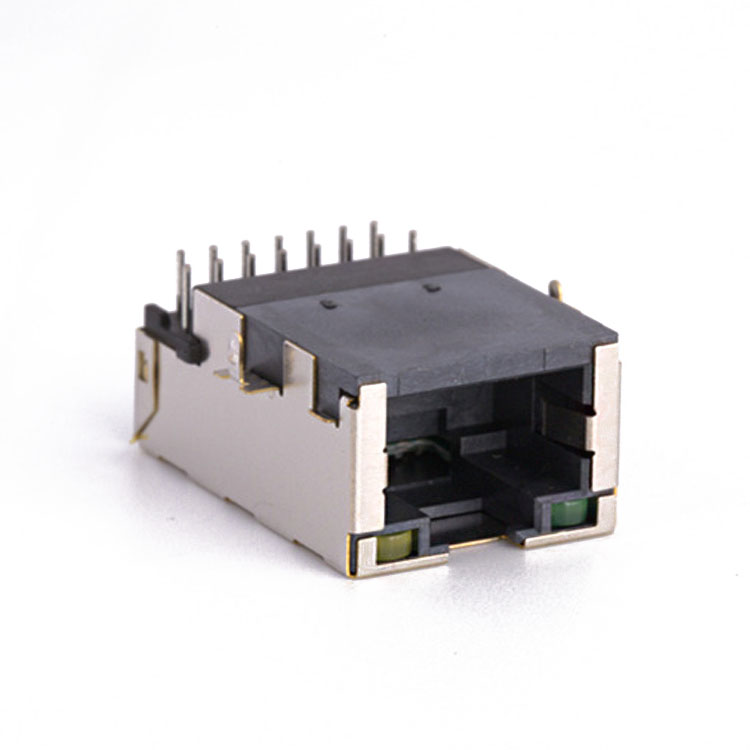 at 6 Rj45 разъем со светодиодной подсветкой монтажа 10/100 Base-T 8P8C Smt панель монтажа Pcb Rj45 гнездовой разъем