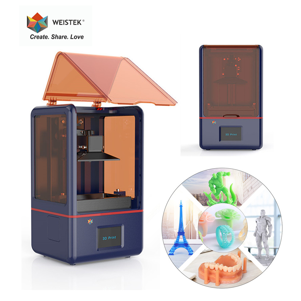 WEISTEK 2K 5.5" LCD 3D Printer 120X60X155mm 3.5" Touch Screen UV Resin Printing Jewelry Dental Anime Toys Gift US Free Shipping