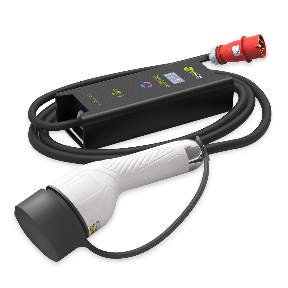 Zencar Type 2 IEC 62196 3 Phase 16A 11KW Fast Charging Station to Red CEE