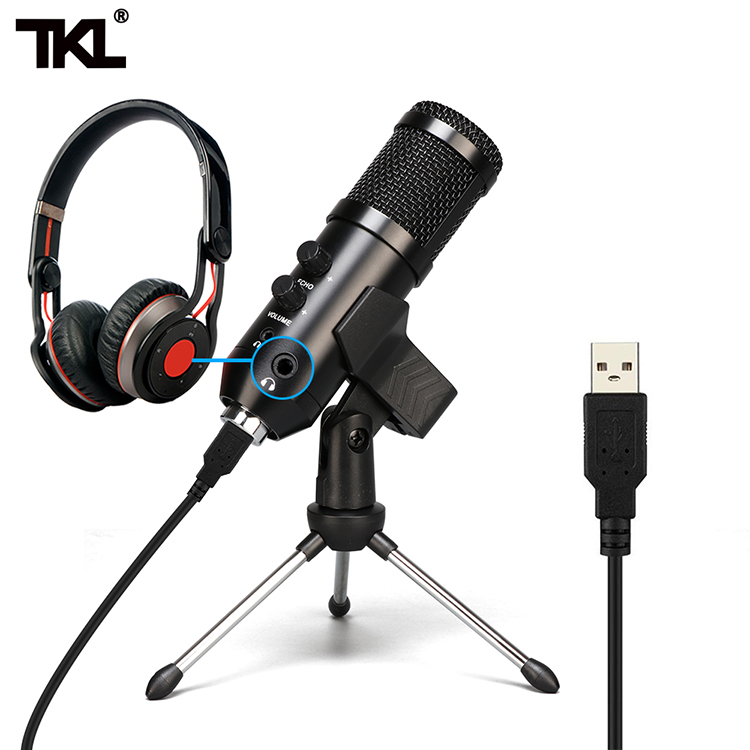 TKL USB микрофон Podcast конденсаторный микрофон профессиональный ПК потоковый однонаправленный микрофон Набор для игры запись YouTube