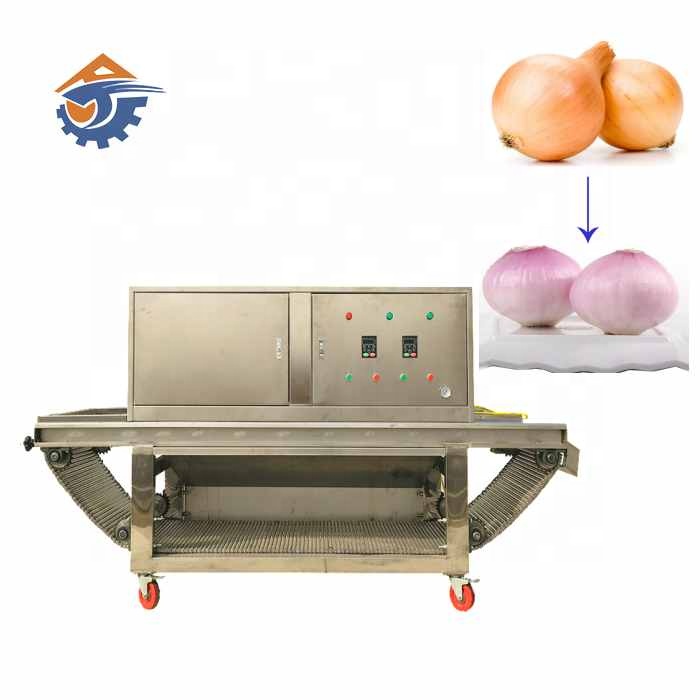 Chain type dry onion peeling equipment commercial air peeling onion peeler machine