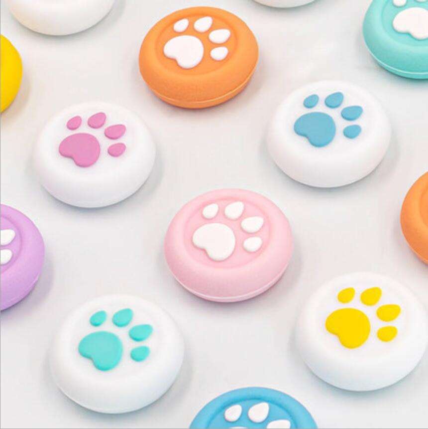 Новый дизайн животных при пересечении systle милый кот Paw силиконовый нескользящий переключатель Pro & PS4 контроллер с накатанной головкой джойстик ручка шапки чехол