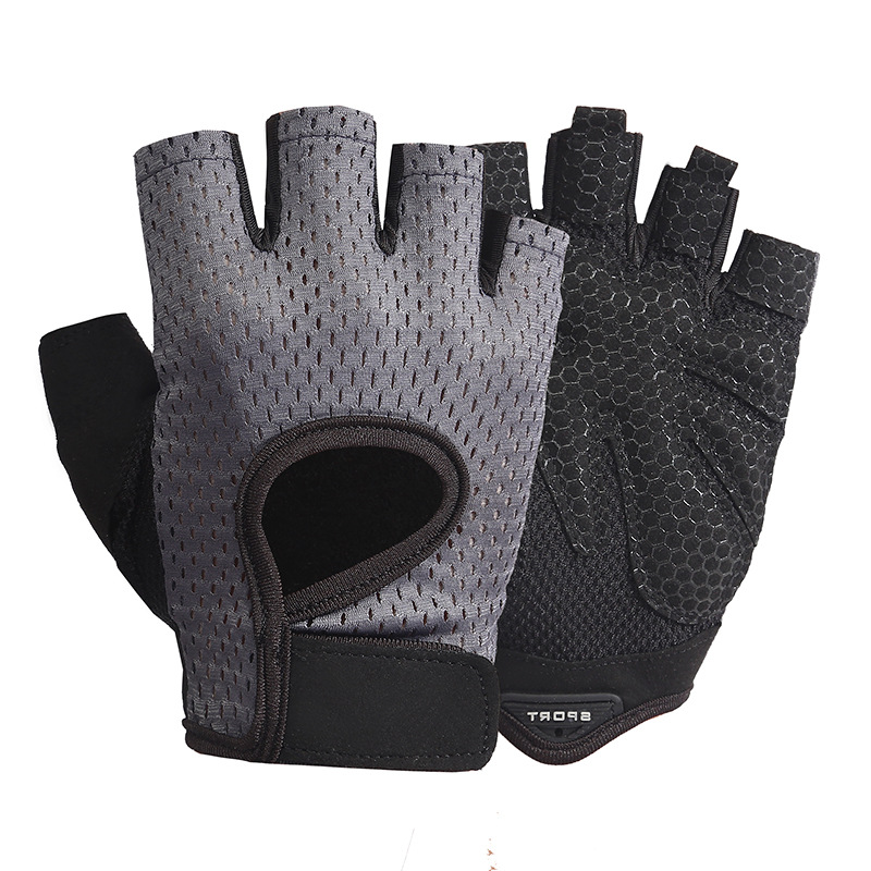 Riding gloves half finger non-slip shock absorption breathable gym riding bicycle outdoor fitness sports gloves