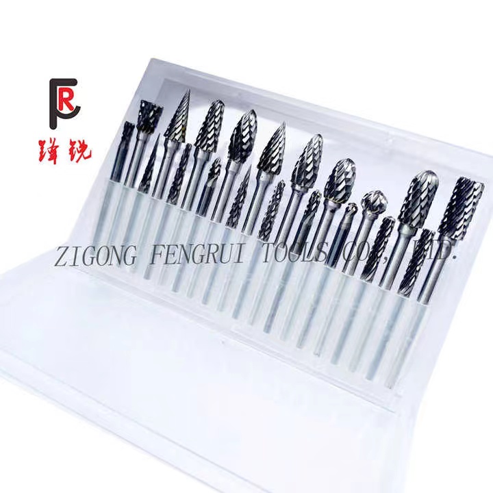 Rotary Burr Tungsten carbide 10pcs 3X6mm 3X3mm Carbide Burr Sets Double Cut Good Cemented Carbide Rotary Burr Bit Set
