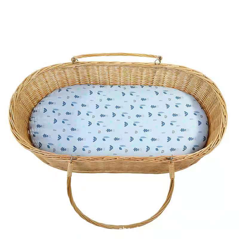 Cot Crib Bassinet Protector Waterproof Bamboo Fitted Sheet for Baby