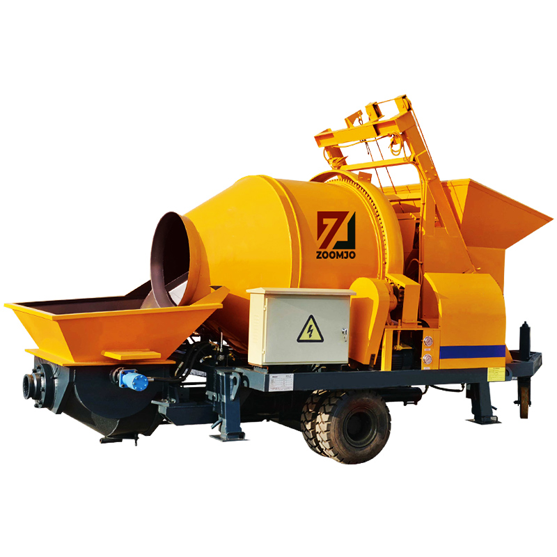 2023, новый дизайн, бетономешалка ZBJ40C с насосом для продажи, емкость 40 м3/ч, мобильный бетономешалка, насос, цена