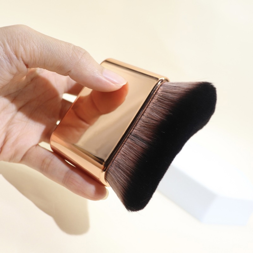 Tanning Brush Custom Logo Blend Rectangle Face Makeup Brush Big Single Rose Gold Foundation Kabuki Body Brush