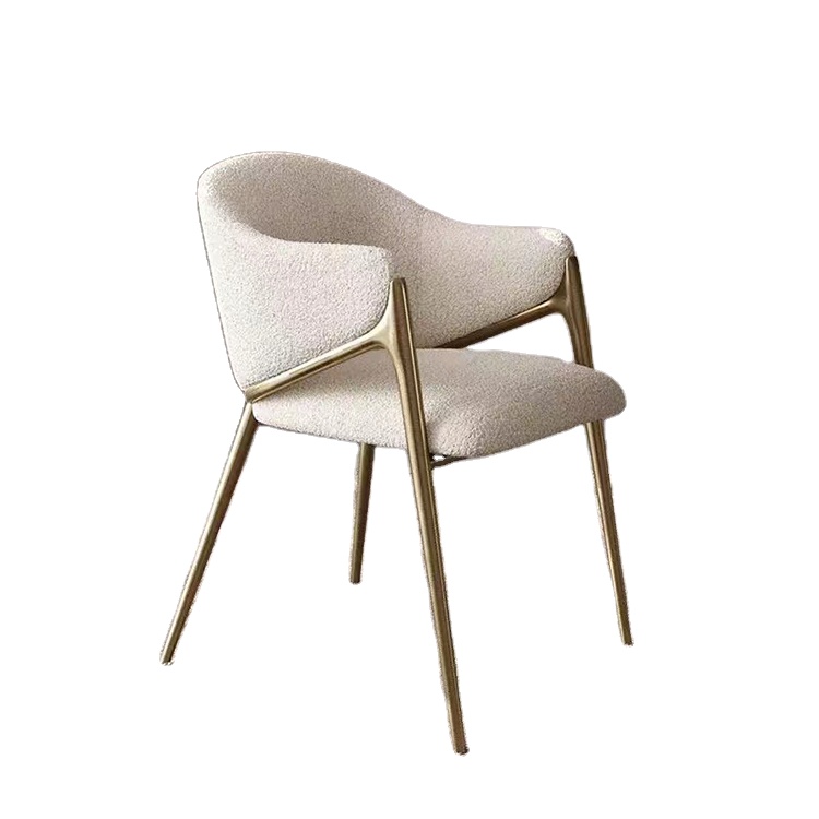 Обеденные стулья для ресторанов с металлическими ножками, Nordic Velvet, Круглая мебель для столовой, Золотой дизайн, Производитель