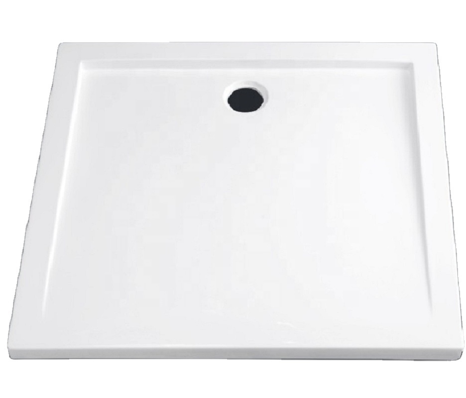 European White Hotel Bathroom Resin Acrylic Shower Tray