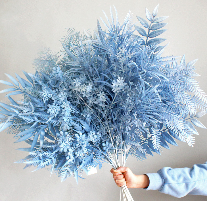 Wholesale ceiling flower wall artificial blue flowers Decorations for the wedding chapel party