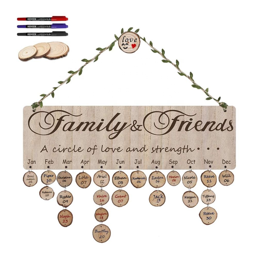DIY Celebrations and Birthday Reminder Wooden Memorial Wall Plaque with sayings