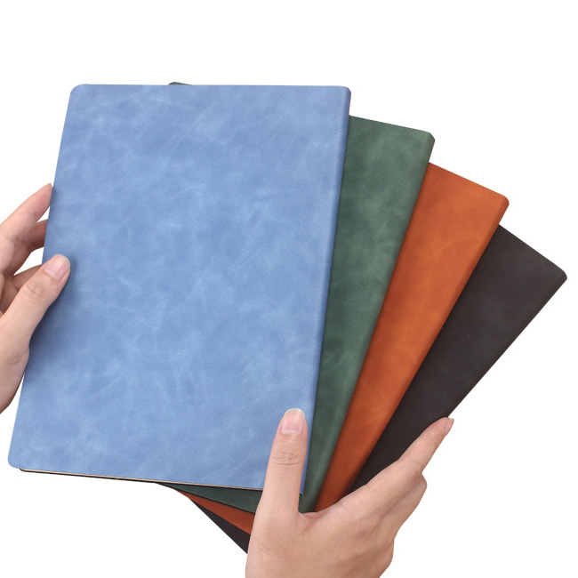Soft Cover A5 Organizer Planner Leather Journal Notebook With Craft Paper Customized