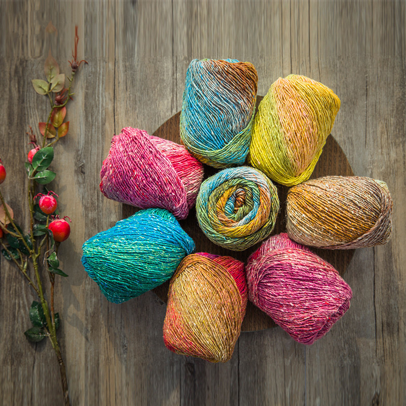 YarnCrafts цветная окрашенная пряжа для вязания крючком свитер шаль шарф пряжа для ручного вязания