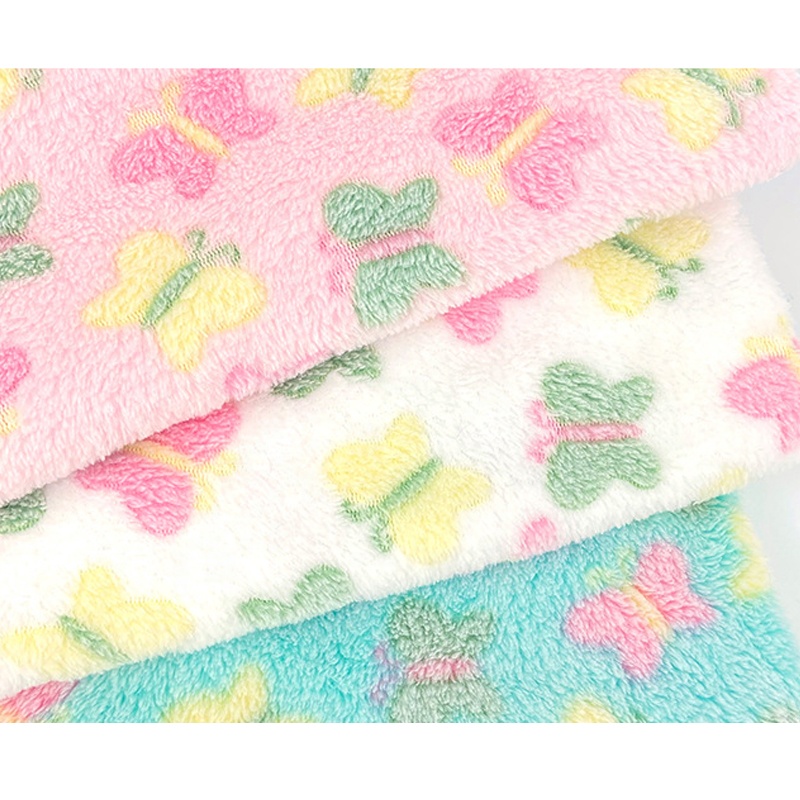 Double-sided warp-knitted flannel fabric Coral fleece offset printing jacquard flannel Pet supplies blanket blanket fleece fabri