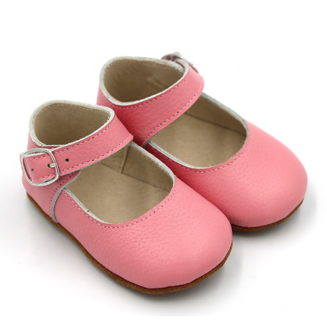 Genuine Leather Buckle Strap Toddler Suede Soft Sole Girl Baby Dress Shoes