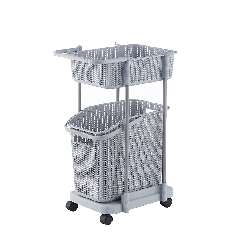 Customized bathroom laundry basket with wheels plastic dirty clothes basket storage basket