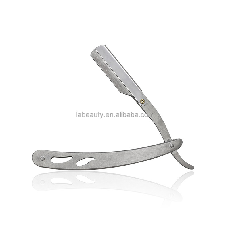 Professional Salon Folding Beard Shaving Hair Shaver Razor Foldable Stainless Steel Blade Hair Razor Hair Cut Blade for Men