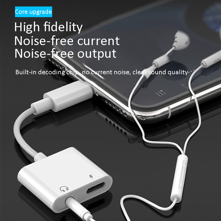 2-в-1 адаптер для наушников Lightning для iPhone, IOS до 3,5 мм аудио адаптер для iPhone, iPad,