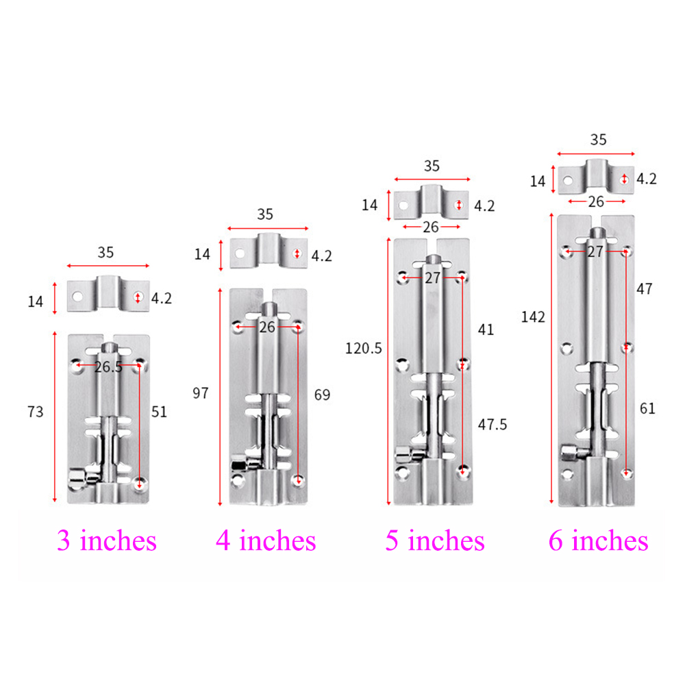 Hot sale stainless steel out door bolt latch door latch tower bolt slide barrel bolt latch