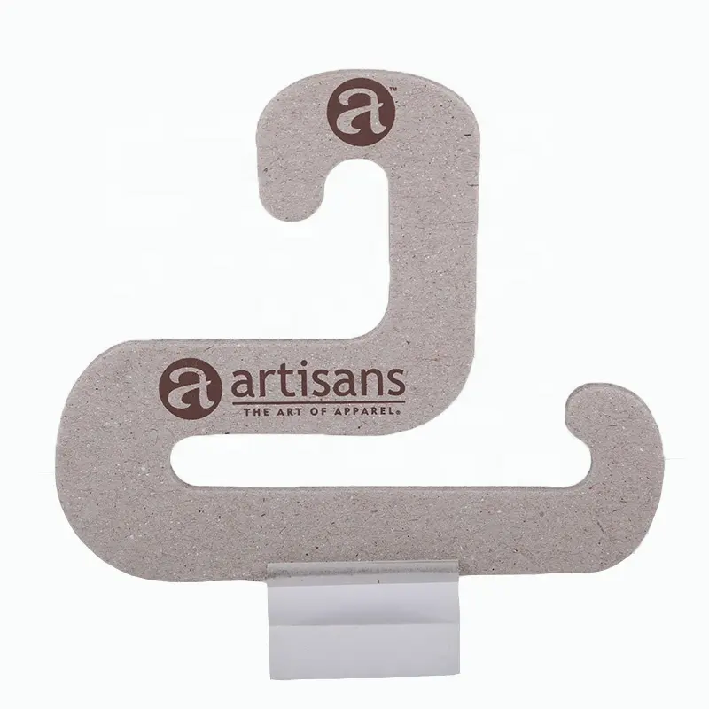 Environmentally friendly Recycled paper cardboard biodegradable hangers scarf display with logo printed