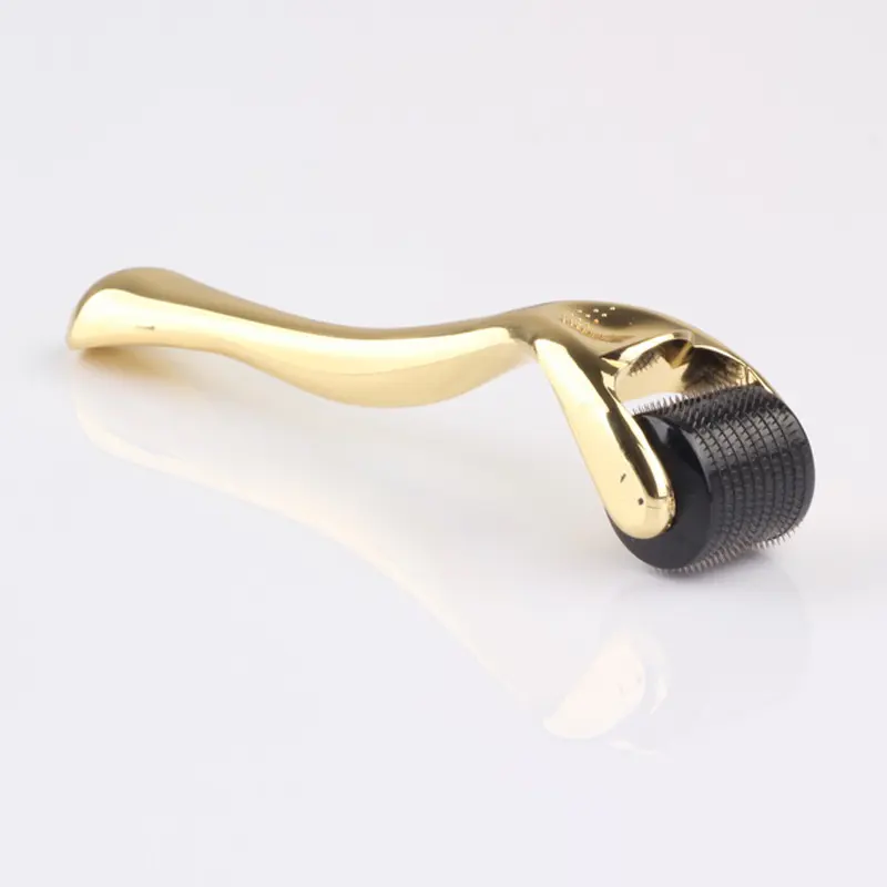 Wholesale DRS Derma Roller 540 Micro Needle roller Gold handle derma roller massager for hairloss treatment