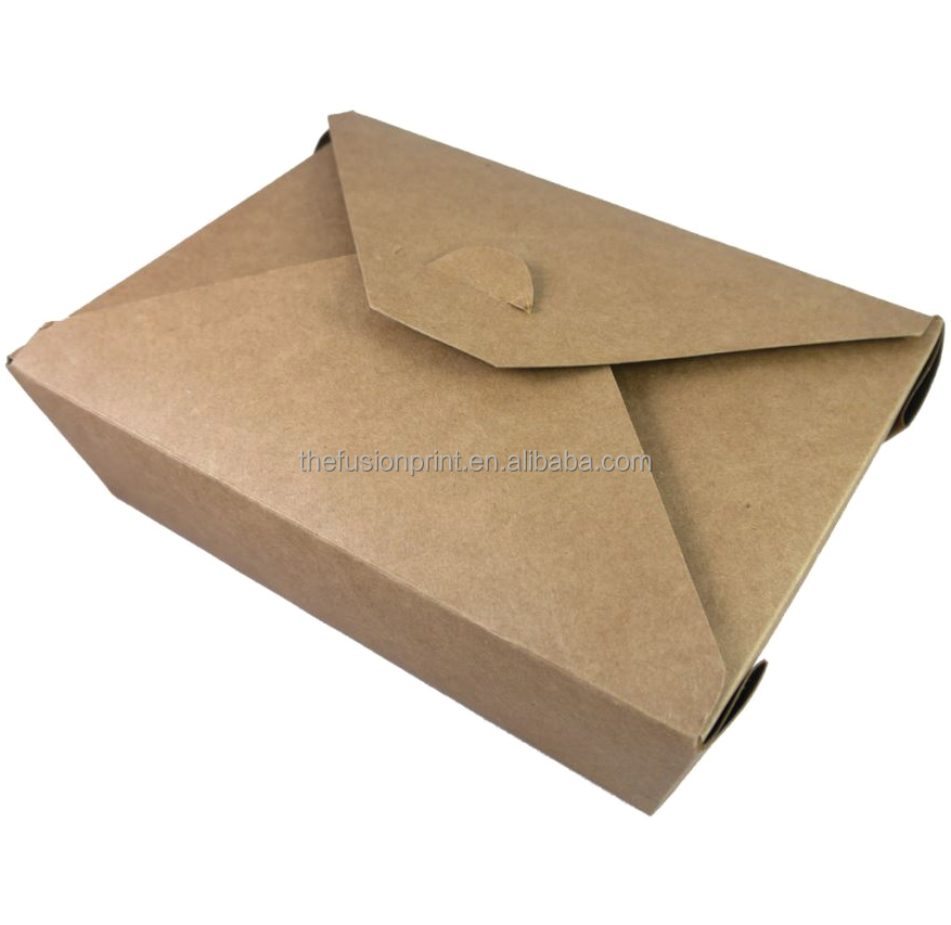 packaging Delivery food Box Custom Food Grade Kraft Paper Salad Box Take Away packaging Boxes