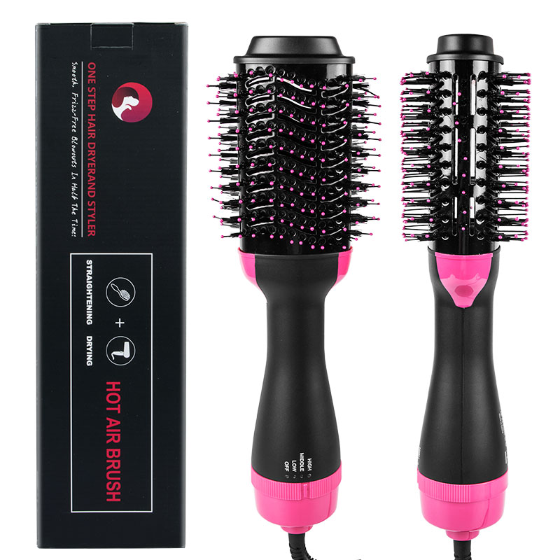 Professional Electric New Ion Hot Air Blow Brush Hair Dryer Brush Anion Straightener Styler Comb Volumizer Hot Air Brush 1200W