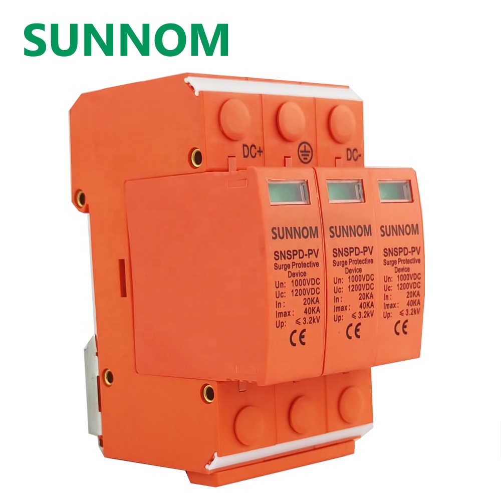 SNSPD-PV 3 полюса 1000v dc din rail lightning солнечный стабилизатор напряжения устройство стабилизатор напряжения SPD
