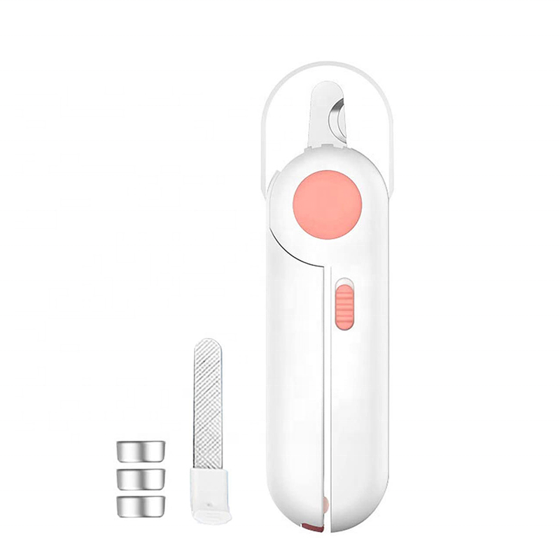 Amazon hot sell pet LED nail clipper and trimmer transparent baffle anti nail splash clipper for cats and dogs