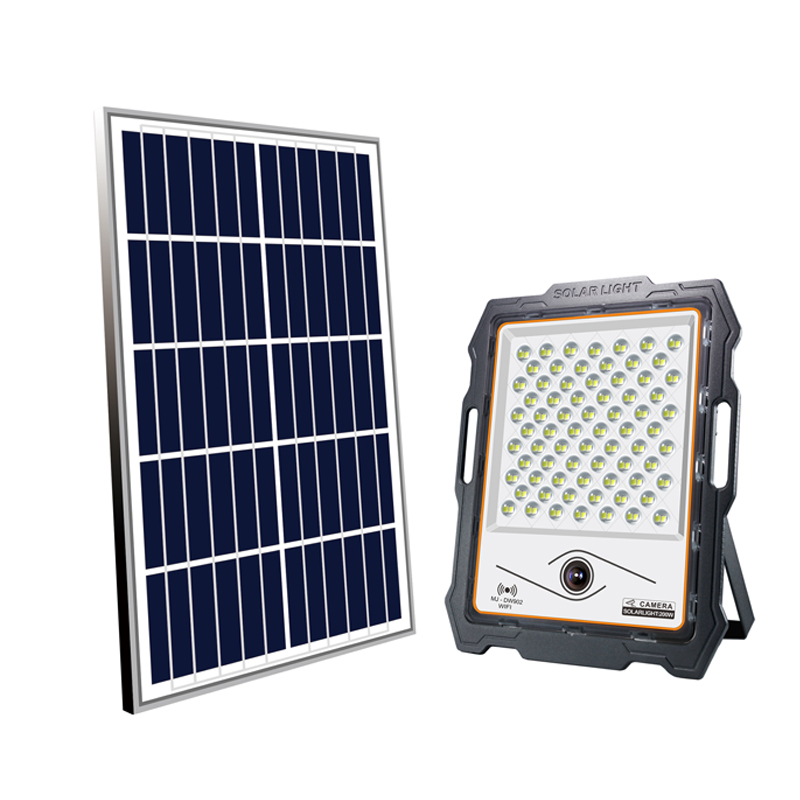 High Brightness Outdoor waterproof IP67 remote control 100w 200w 300w 400w Solar Flood Light With CCTV Camera