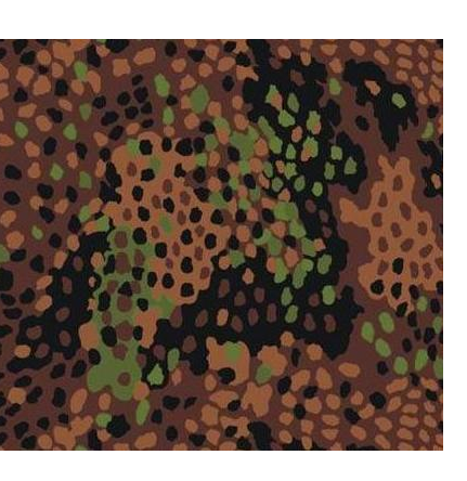 Abrasion resistant Polyester + Cotton Ripstop plain woven Customized Germany Flecktarn Erbsenmuster camouflage fabric cloth