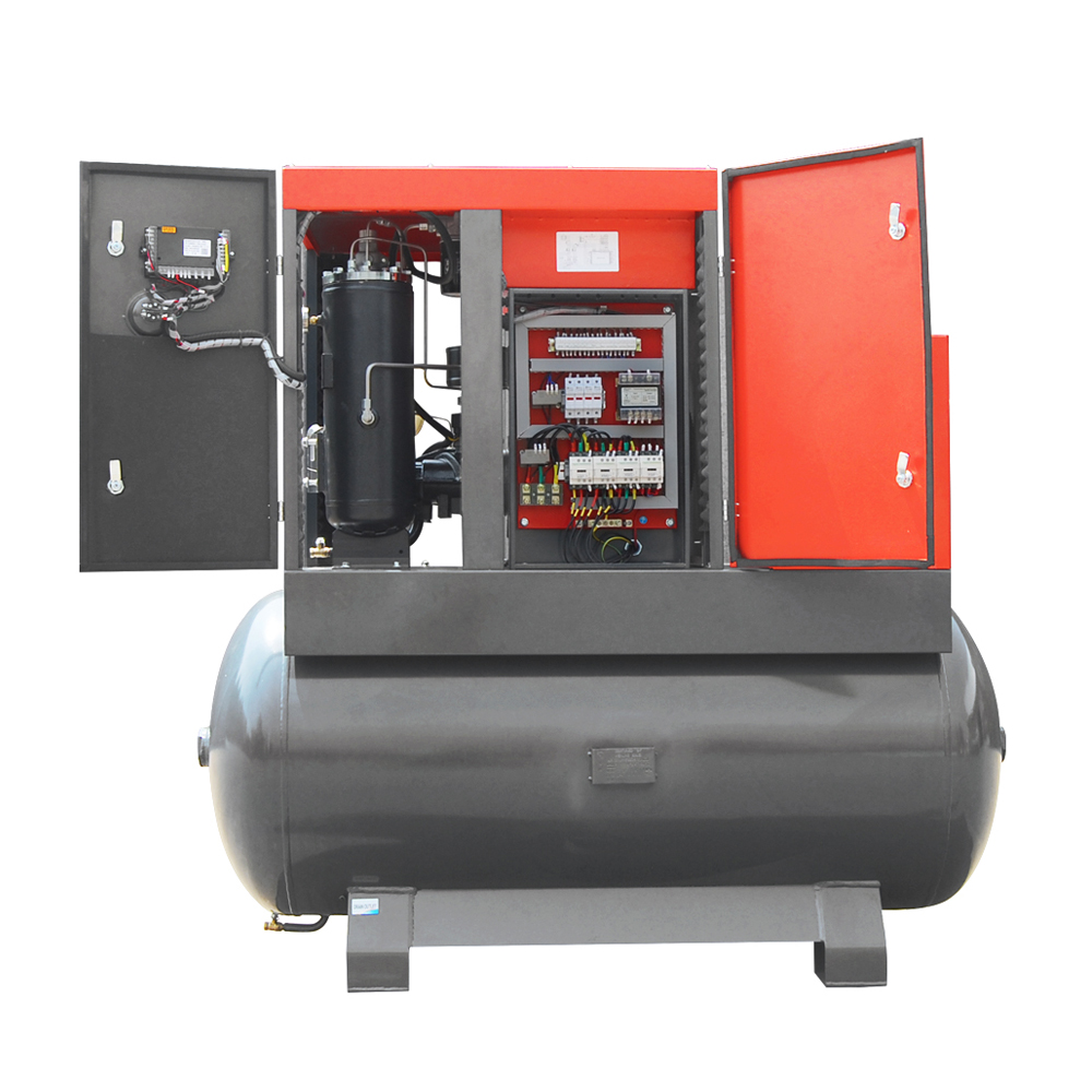 CACTD7.5A-20A долгий срок службы 10hp масляный впрыскиваемый воздушный компрессор с сушильным баком