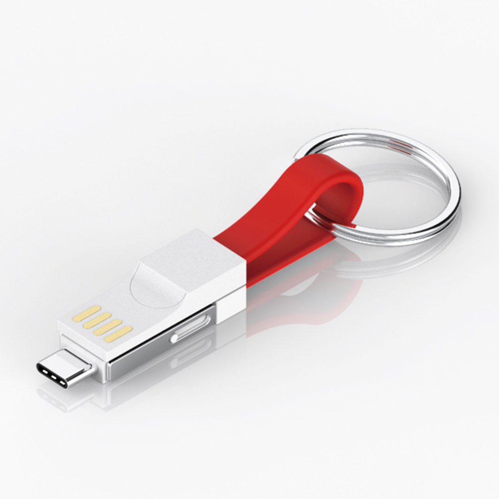 Promotional Original Factory 3 In 1 USB Multi Short Mini Keychain USB Micro Type C Cable for Mobile Phone