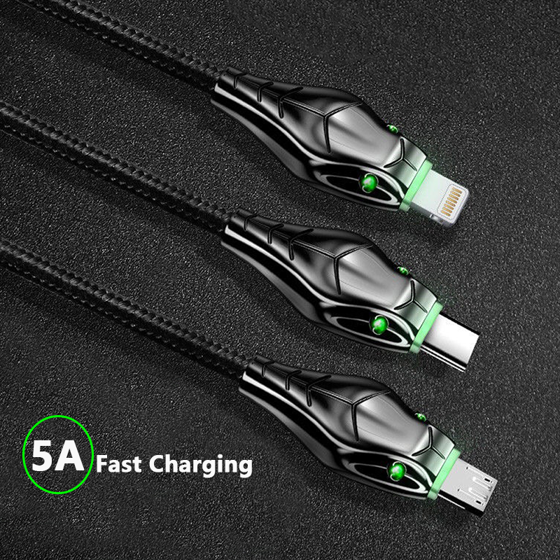 Бесплатная доставка, 1 образец, OK, Новое поступление, универсальный USB-кабель для быстрой зарядки 5А для iPhone Type C, кабель для быстрой зарядки
