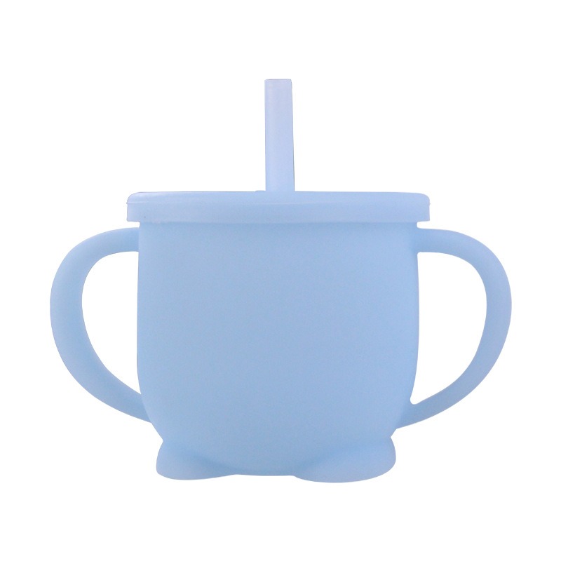 Wholesales Customized Eco Friendly Healthy BPA Free Silicone Infant Training Sippy Baby Cup