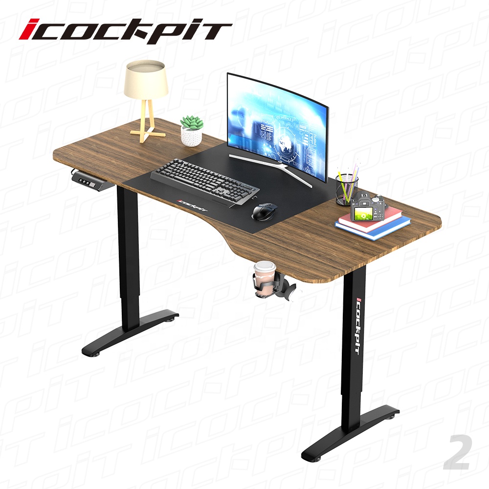 icockpit Modern Home Office Ergonomic Design Computer Desk Adjustable Working Tables Height Adjustable Legs For Standing Table