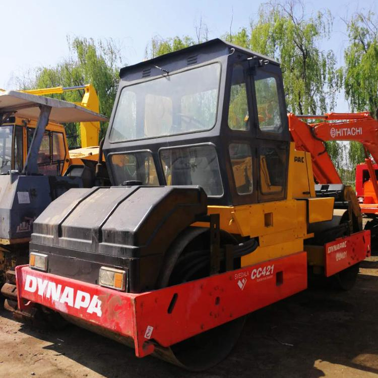 Дорожный каток с двойным барабаном, маленький уплотнитель Dynapac CC421, дорожный строительный каток