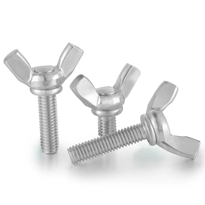 Оптовая продажа, искусственная кожа, 304, 316, нержавеющая сталь, M3, M4, M5, M6, M8, M10, M12, M16, M24, болты типа бабочка, DIN316